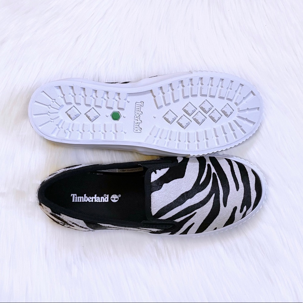 Timberland Women’s Skyla Bay Zebra Calf Hair Slip-On Shoes - Picture 7 of 7